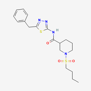 molecular formula C19H26N4O3S2 B5588662 N-(5-benzyl-1,3,4-thiadiazol-2-yl)-1-butylsulfonylpiperidine-3-carboxamide 