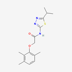 molecular formula C16H21N3O2S B5588699 N-[5-(propan-2-yl)-1,3,4-thiadiazol-2-yl]-2-(2,3,6-trimethylphenoxy)acetamide 