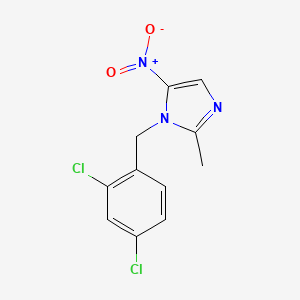 molecular formula C11H9Cl2N3O2 B5588838 1-[(2,4-DICHLOROPHENYL)METHYL]-2-METHYL-5-NITRO-1H-IMIDAZOLE 