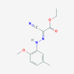 molecular formula C13H15N3O3 B5588847 ethyl (2E)-2-cyano-2-[(2-methoxy-5-methylphenyl)hydrazinylidene]acetate 