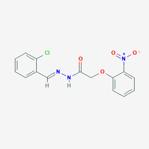 molecular formula C15H12ClN3O4 B5589121 N'-[(E)-(2-chlorophenyl)methylidene]-2-(2-nitrophenoxy)acetohydrazide 