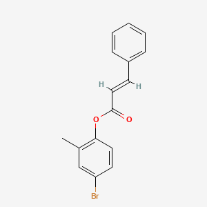 molecular formula C16H13BrO2 B5589209 4-bromo-2-methylphenyl (2E)-3-phenylprop-2-enoate 