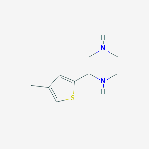 molecular formula C9H14N2S B055893 2-(4-Methylthiophen-2-YL)piperazine CAS No. 111760-41-9