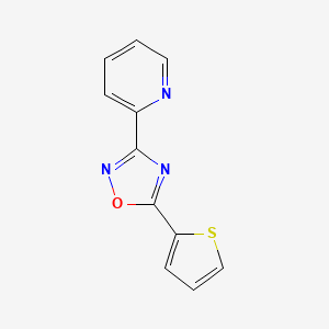 molecular formula C11H7N3OS B5589330 3-Pyridin-2-yl-5-thiophen-2-yl-1,2,4-oxadiazole CAS No. 330459-35-3