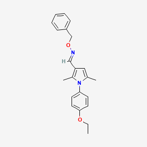 molecular formula C22H24N2O2 B5589339 (E)-N-(benzyloxy)-1-[1-(4-ethoxyphenyl)-2,5-dimethyl-1H-pyrrol-3-yl]methanimine 