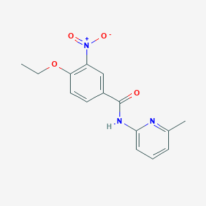 molecular formula C15H15N3O4 B5589396 4-ethoxy-N-(6-methylpyridin-2-yl)-3-nitrobenzamide 