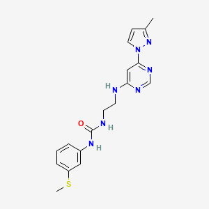 N-(2-{[6-(3-methyl-1H-pyrazol-1-yl)-4-pyrimidinyl]amino}ethyl)-N'-[3-(methylthio)phenyl]urea