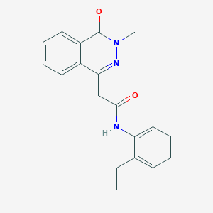 molecular formula C20H21N3O2 B5589620 N-(2-ethyl-6-methylphenyl)-2-(3-methyl-4-oxo-3,4-dihydro-1-phthalazinyl)acetamide 