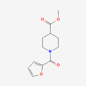 molecular formula C12H15NO4 B5589623 methyl 1-(2-furoyl)-4-piperidinecarboxylate 