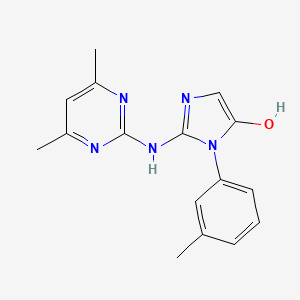 2-[(4,6-dimethyl-2-pyrimidinyl)amino]-1-(3-methylphenyl)-1H-imidazol-5-ol