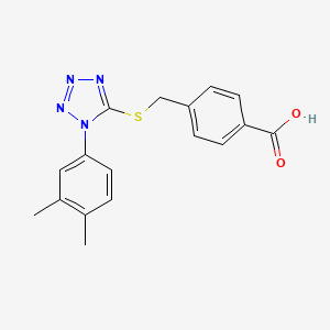 4-({[1-(3,4-dimethylphenyl)-1H-tetrazol-5-yl]thio}methyl)benzoic acid