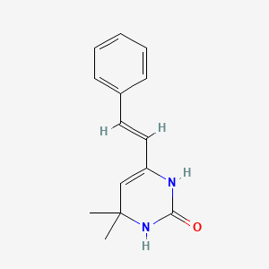 4,4-dimethyl-6-(2-phenylvinyl)-3,4-dihydro-2(1H)-pyrimidinone