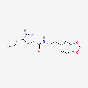 N-[2-(1,3-benzodioxol-5-yl)ethyl]-3-propyl-1H-pyrazole-5-carboxamide