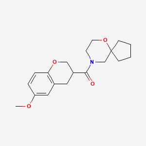 9-[(6-methoxy-3,4-dihydro-2H-chromen-3-yl)carbonyl]-6-oxa-9-azaspiro[4.5]decane