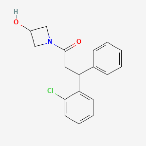 1-[3-(2-chlorophenyl)-3-phenylpropanoyl]azetidin-3-ol