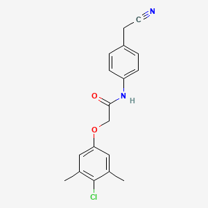 2-(4-chloro-3,5-dimethylphenoxy)-N-[4-(cyanomethyl)phenyl]acetamide