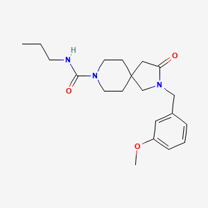 2-(3-methoxybenzyl)-3-oxo-N-propyl-2,8-diazaspiro[4.5]decane-8-carboxamide