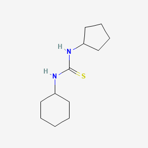 molecular formula C12H22N2S B5589766 1-Cyclohexyl-3-cyclopentylthiourea 