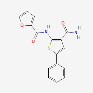molecular formula C16H12N2O3S B5589802 N-(3-carbamoyl-5-phenylthiophen-2-yl)furan-2-carboxamide 