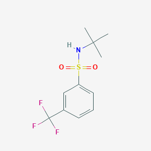 molecular formula C11H14F3NO2S B5589910 N-tert-butyl-3-(trifluoromethyl)benzene-1-sulfonamide 