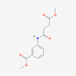 molecular formula C13H15NO5 B5589949 methyl 3-[(4-methoxy-4-oxobutanoyl)amino]benzoate 