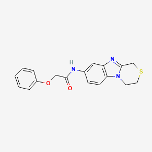 molecular formula C18H17N3O2S B5589995 N-(3,4-dihydro-1H-[1,4]thiazino[4,3-a]benzimidazol-8-yl)-2-phenoxyacetamide 