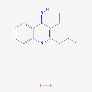 molecular formula C15H21IN2 B5590029 3-ethyl-1-methyl-2-propyl-4(1H)-quinolinimine hydroiodide 