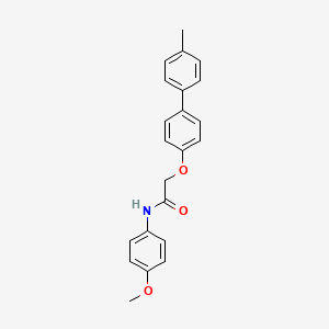 molecular formula C22H21NO3 B5590075 N-(4-methoxyphenyl)-2-[(4'-methyl-4-biphenylyl)oxy]acetamide 