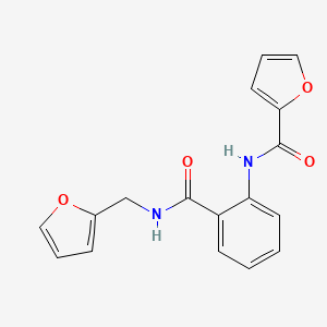 molecular formula C17H14N2O4 B5590102 N-(2-{[(furan-2-yl)methyl]carbamoyl}phenyl)furan-2-carboxamide 