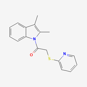 molecular formula C17H16N2OS B5590209 1-(2,3-Dimethyl-indol-1-yl)-2-(pyridin-2-ylsulfanyl)-ethanone 