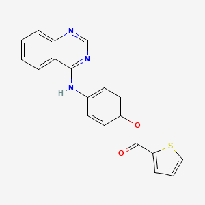 molecular formula C19H13N3O2S B5590223 4-(4-quinazolinylamino)phenyl 2-thiophenecarboxylate 