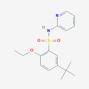 molecular formula C17H22N2O3S B5590287 {[5-(Tert-butyl)-2-ethoxyphenyl]sulfonyl}-2-pyridylamine 