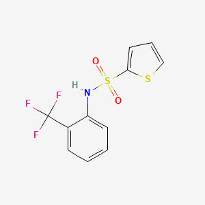 molecular formula C11H8F3NO2S2 B5590322 N-[2-(trifluoromethyl)phenyl]thiophene-2-sulfonamide 