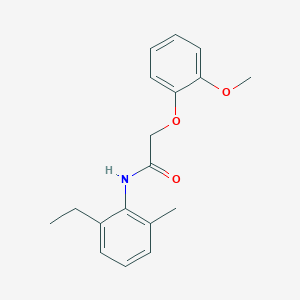 molecular formula C18H21NO3 B5590348 N-(2-ethyl-6-methylphenyl)-2-(2-methoxyphenoxy)acetamide 