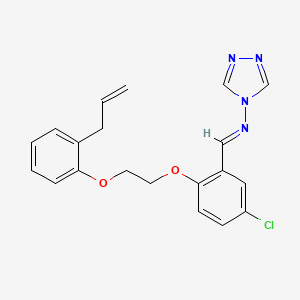 molecular formula C20H19ClN4O2 B5590355 N-[(E)-(5-chloro-2-{2-[2-(prop-2-en-1-yl)phenoxy]ethoxy}phenyl)methylidene]-4H-1,2,4-triazol-4-amine 