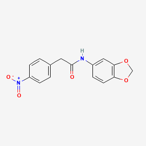 molecular formula C15H12N2O5 B5590392 N-(1,3-benzodioxol-5-yl)-2-(4-nitrophenyl)acetamide 
