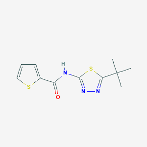 molecular formula C11H13N3OS2 B5590681 N-(5-tert-butyl-1,3,4-thiadiazol-2-yl)thiophene-2-carboxamide 