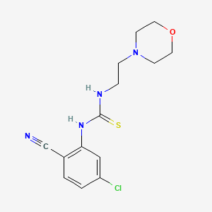 molecular formula C14H17ClN4OS B5590739 N-(5-CHLORO-2-CYANOPHENYL)-N'-(2-MORPHOLINOETHYL)THIOUREA 