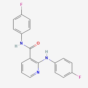 molecular formula C18H13F2N3O B5590768 N-(4-fluorophenyl)-2-[(4-fluorophenyl)amino]pyridine-3-carboxamide 