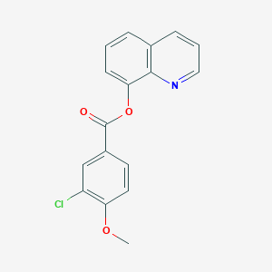 molecular formula C17H12ClNO3 B5590903 Quinolin-8-yl 3-chloro-4-methoxybenzoate 