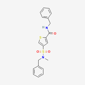 molecular formula C20H20N2O3S2 B5591092 N-benzyl-4-[benzyl(methyl)sulfamoyl]thiophene-2-carboxamide 