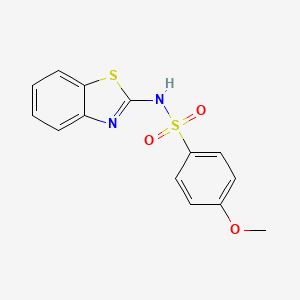 molecular formula C14H12N2O3S2 B5591562 N-(1,3-benzothiazol-2-yl)-4-methoxybenzenesulfonamide 