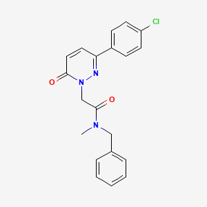 molecular formula C20H18ClN3O2 B5591681 N-benzyl-2-[3-(4-chlorophenyl)-6-oxopyridazin-1(6H)-yl]-N-methylacetamide 