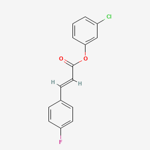 molecular formula C15H10ClFO2 B5592032 3-chlorophenyl (2E)-3-(4-fluorophenyl)prop-2-enoate 