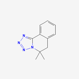 molecular formula C11H12N4 B5592120 Tetrazolo[5,1-a]isoquinoline, 5,6-dihydro-5,5-dimethyl- CAS No. 310457-43-3