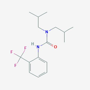 molecular formula C16H23F3N2O B5592171 3,3-bis(2-methylpropyl)-1-[2-(trifluoromethyl)phenyl]urea 