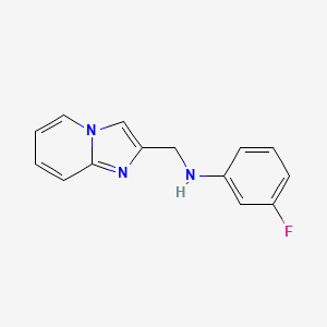 molecular formula C14H12FN3 B5592224 N-(3-FLUOROPHENYL)-N-IMIDAZO[1,2-A]PYRIDIN-2-YLMETHYLAMINE 