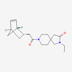 molecular formula C19H28N2O2 B5592500 8-[(1S*,2S*,4S*)-bicyclo[2.2.1]hept-5-en-2-ylacetyl]-2-ethyl-2,8-diazaspiro[4.5]decan-3-one 