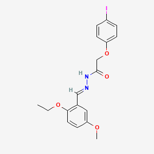molecular formula C18H19IN2O4 B5592896 N'-[(E)-(2-ethoxy-5-methoxyphenyl)methylidene]-2-(4-iodophenoxy)acetohydrazide 