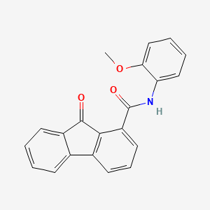 molecular formula C21H15NO3 B5593045 N-(2-methoxyphenyl)-9-oxofluorene-1-carboxamide 